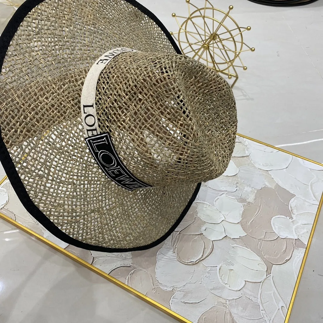 罗意威 咸草/海草大檐礼帽