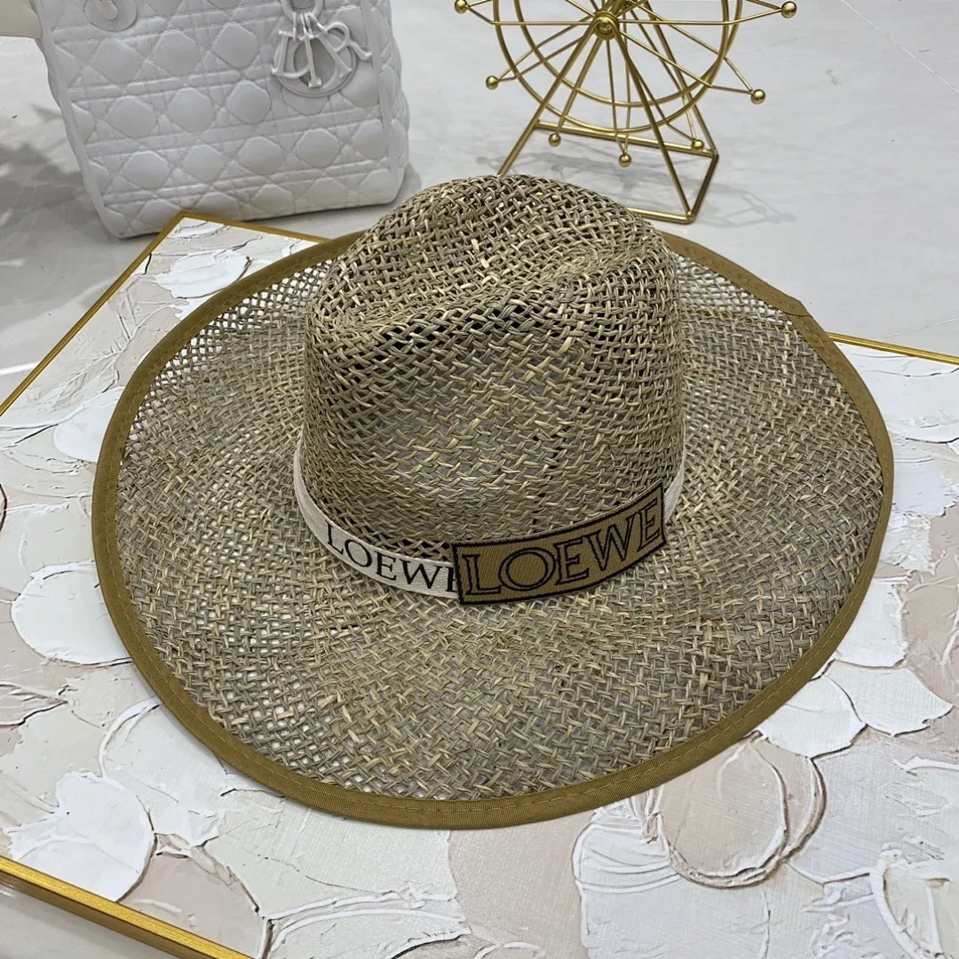 罗意威 咸草/海草大檐礼帽