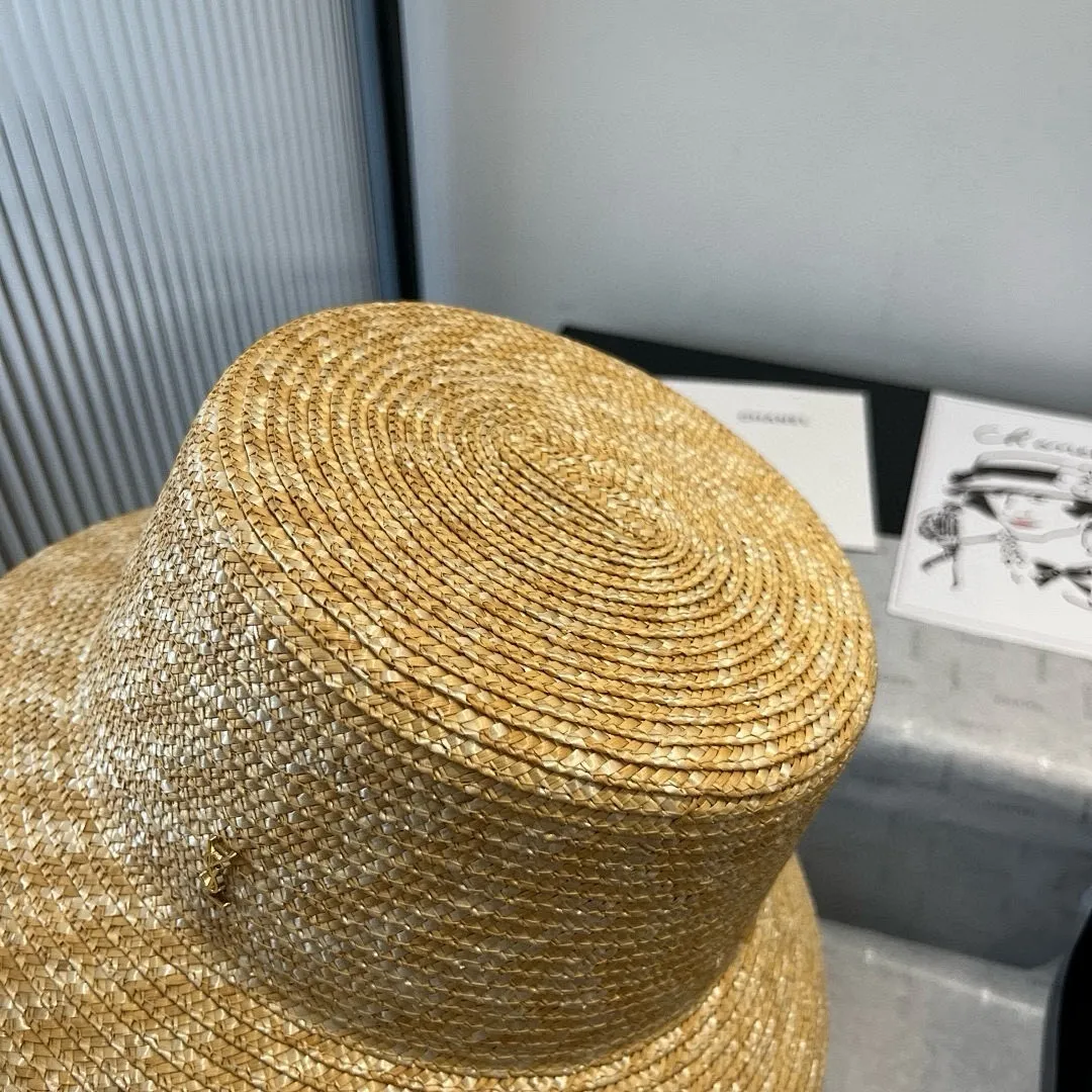 ysl圣罗兰新款拉菲草盆帽,头围57cm