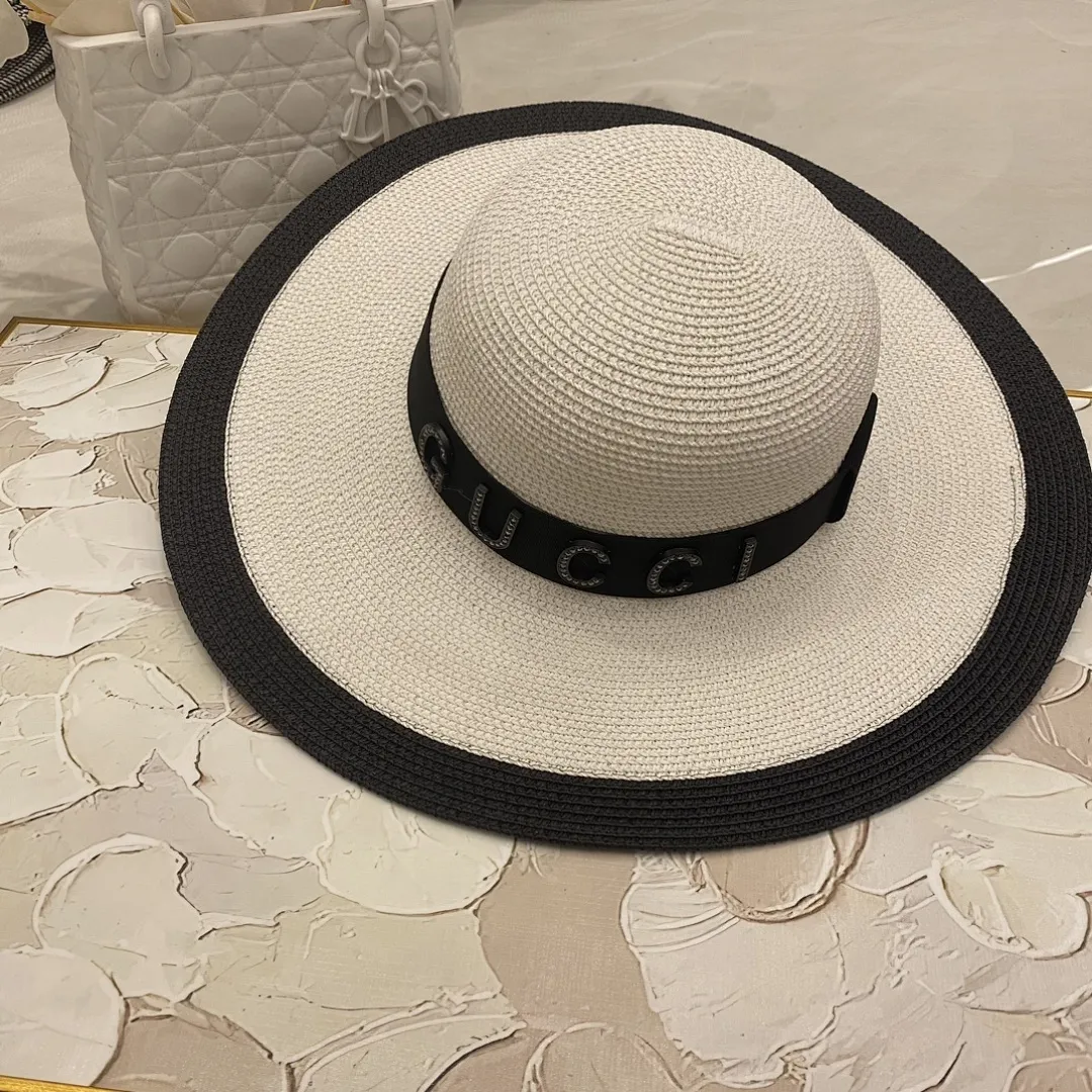 古驰 大檐草帽也