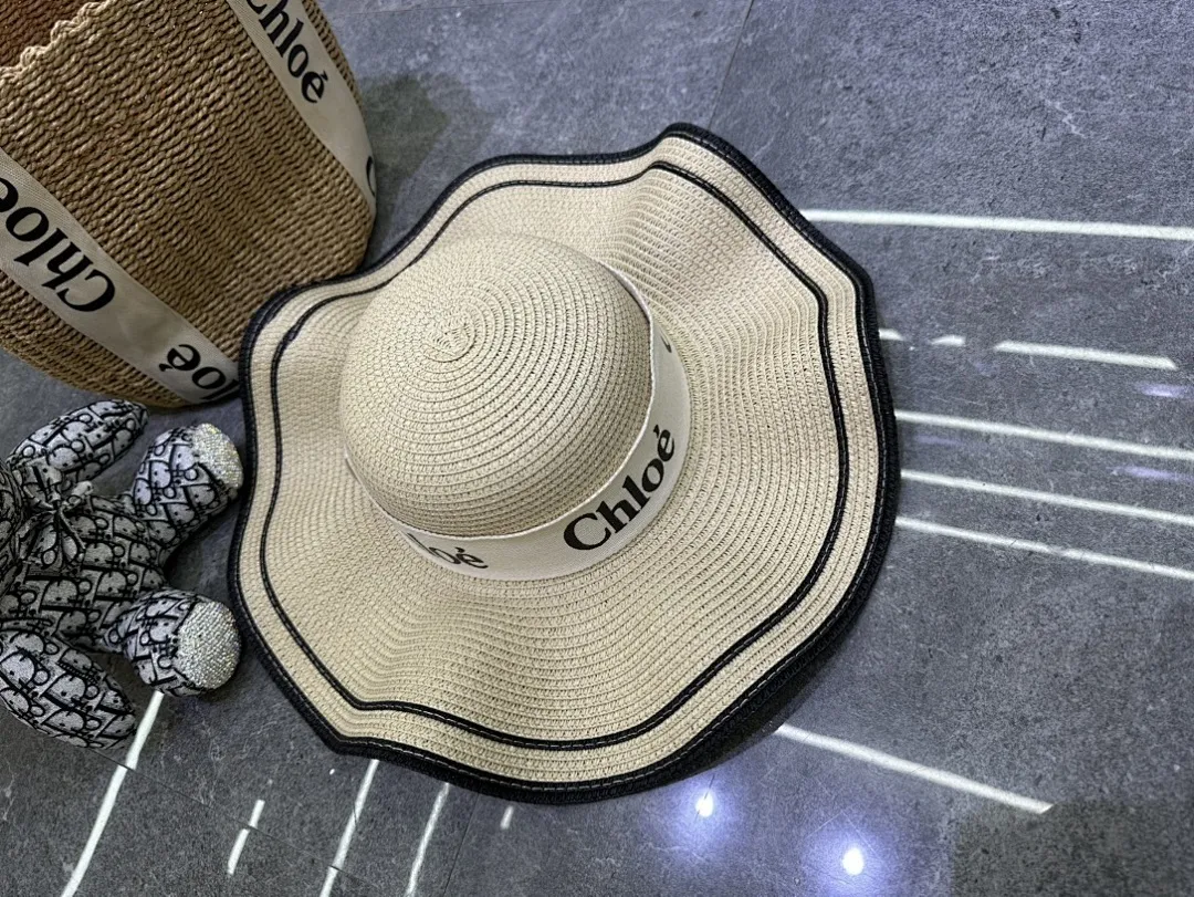 Chloe 爆款蕾丝波浪边大檐帽