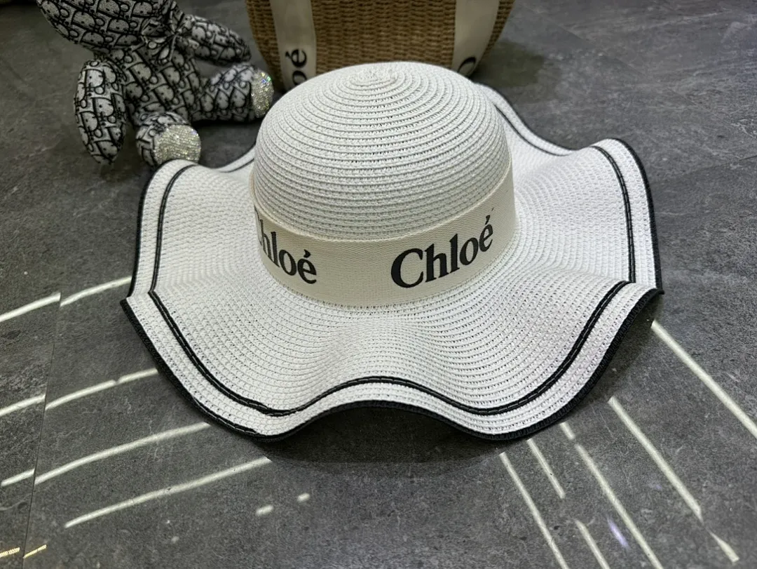 Chloe 爆款蕾丝波浪边大檐帽