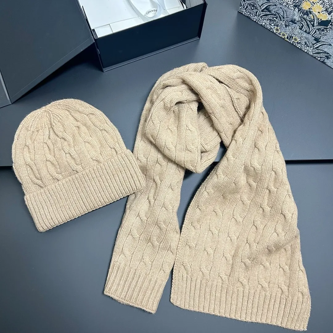 净版 日系麻花纹帽子+围巾套装❤️