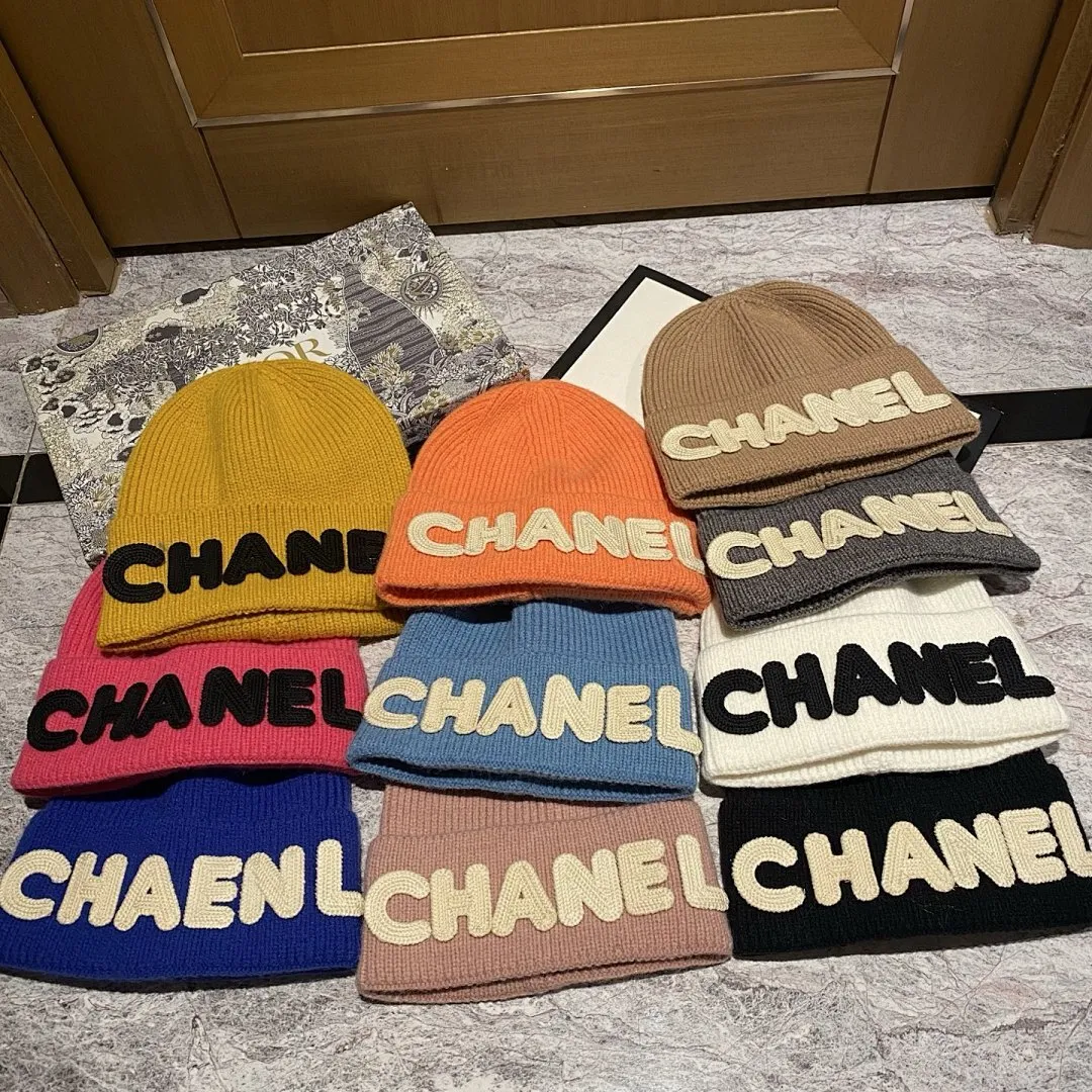CHANEL 羊绒针织帽
