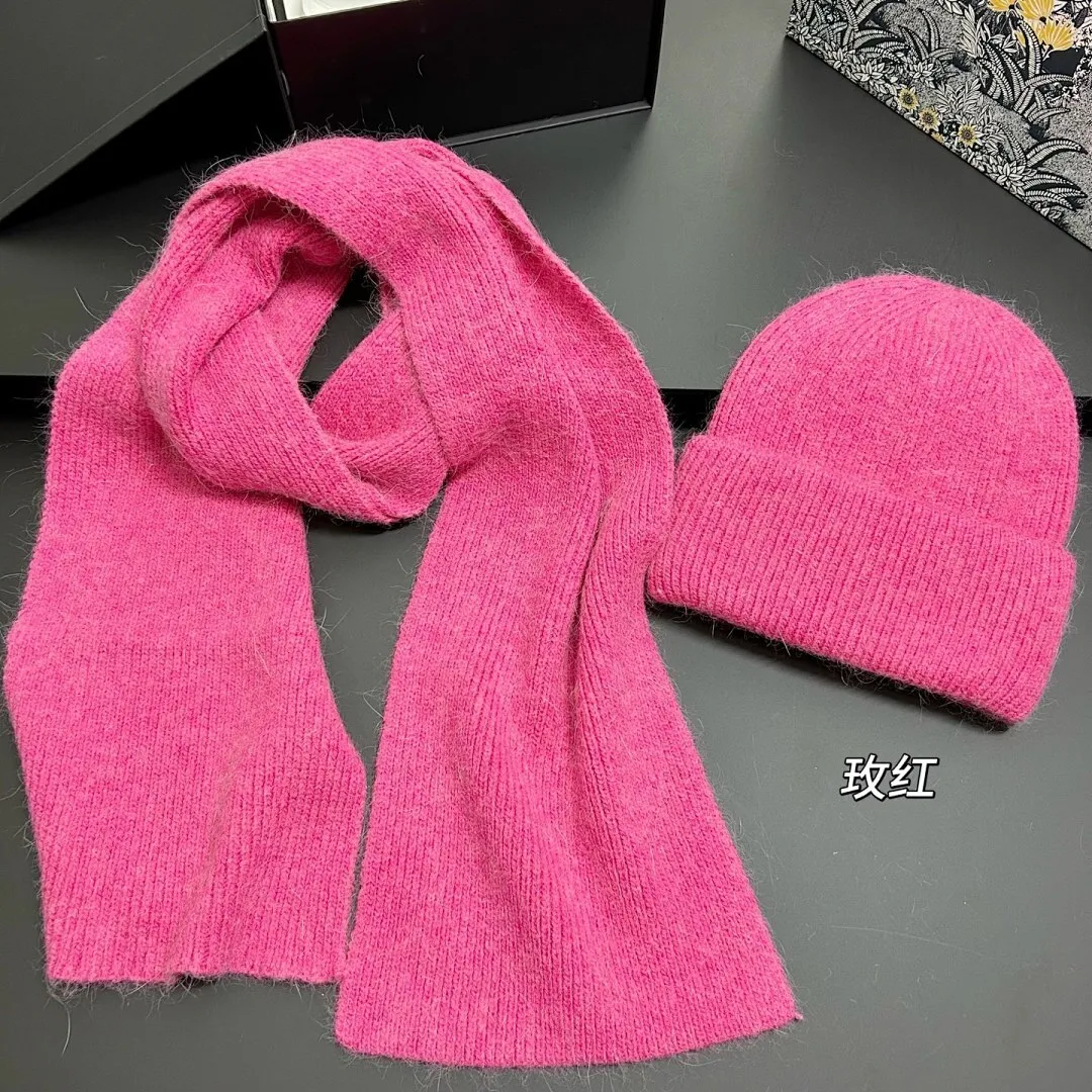 净版 爆单兔毛 毛线帽+围巾套装❤️