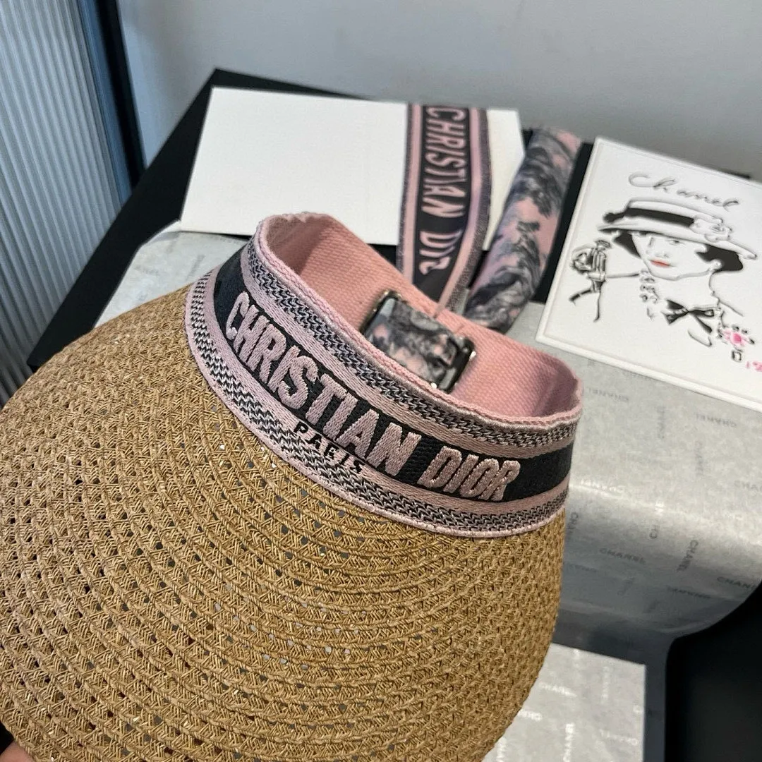 高颜值女孩必备DIOR夏日新款丝巾遮阳帽