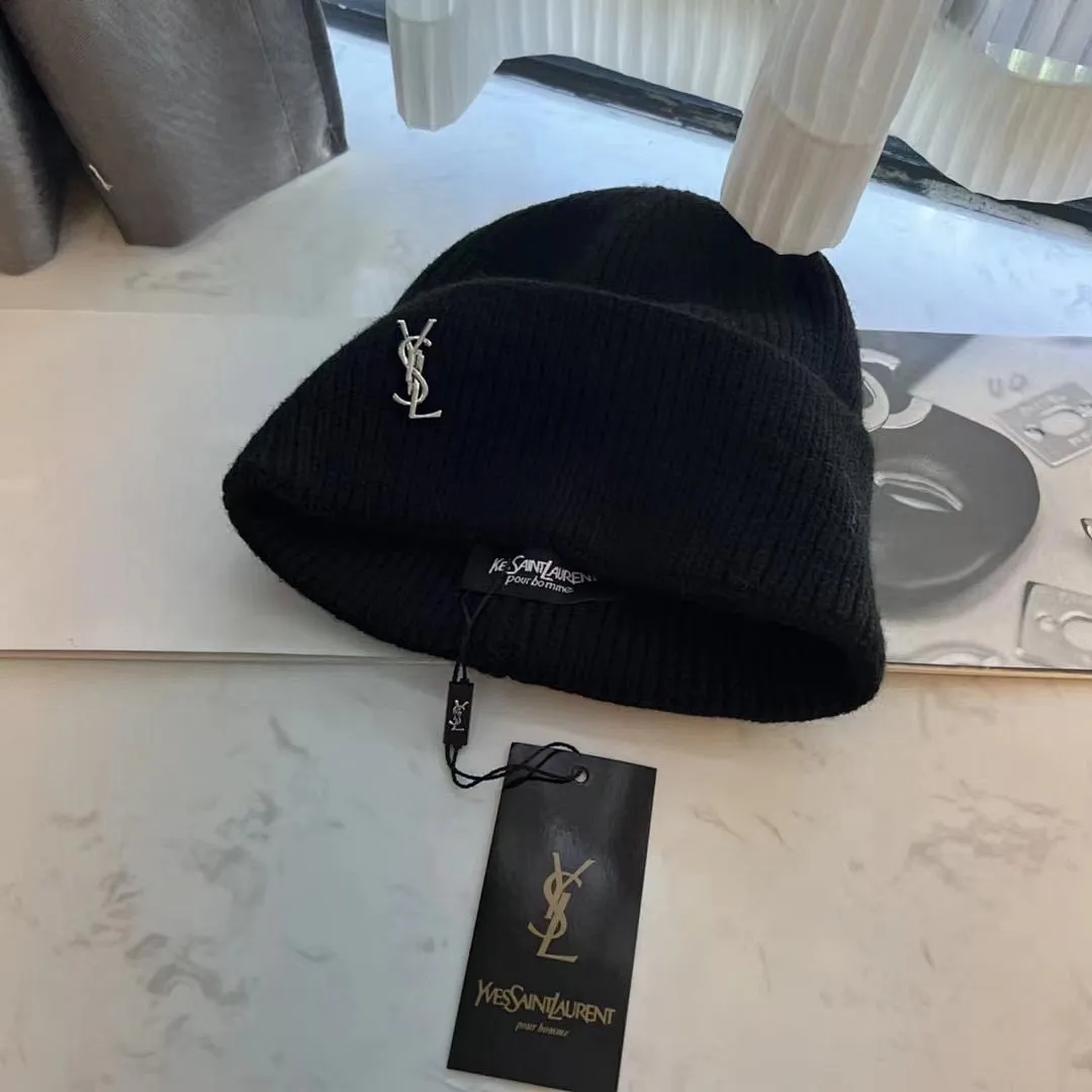YSL 羊绒针织帽