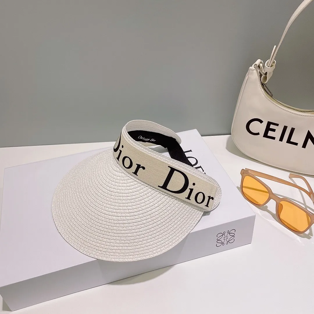 迪奥Dio*高密字母织带空顶帽