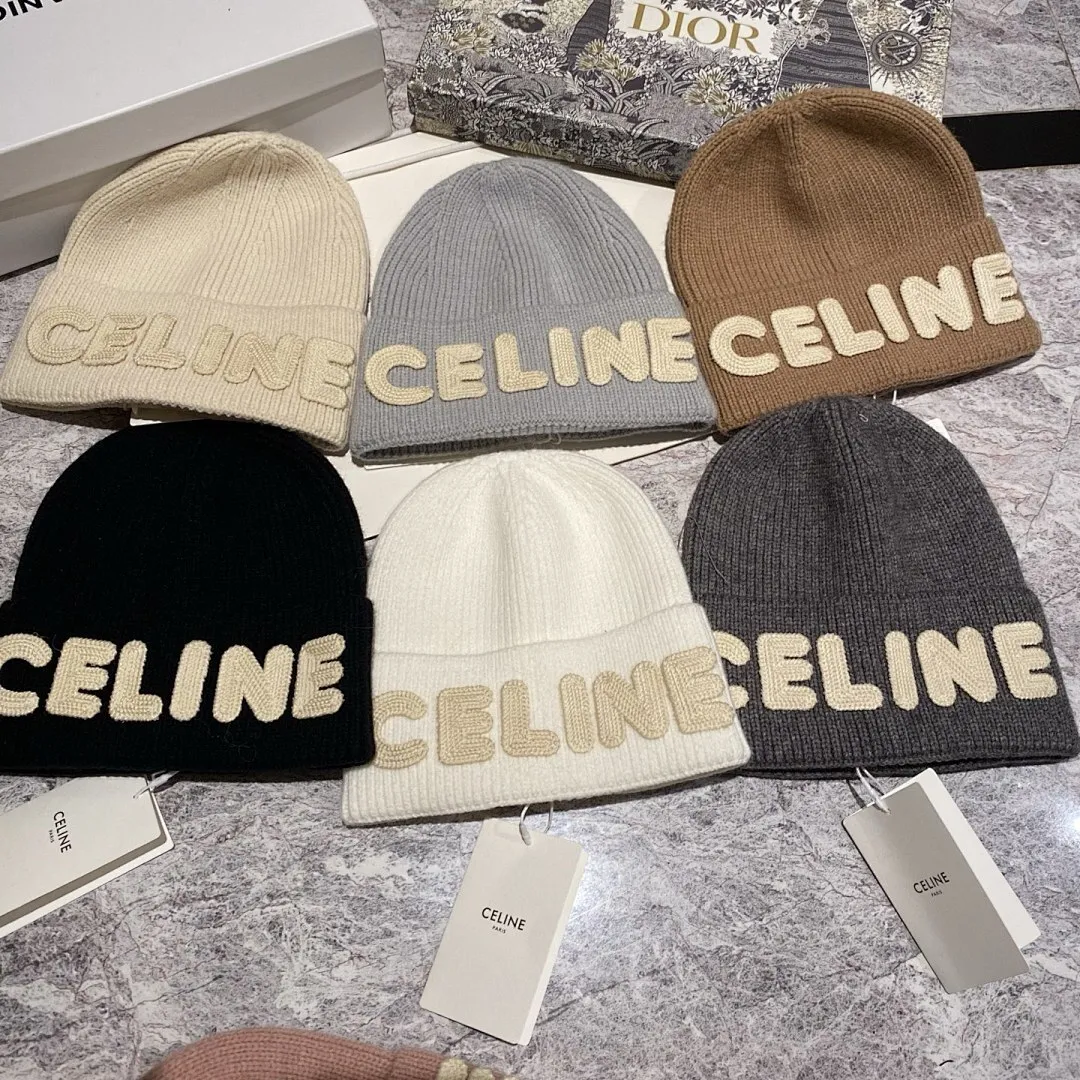 CELINE 羊绒针织帽
