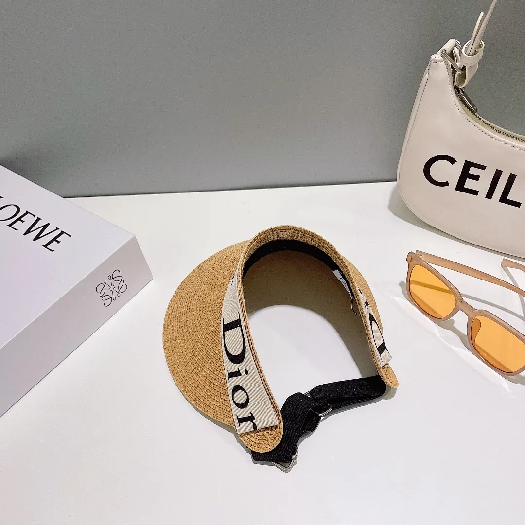 迪奥Dio*高密字母织带空顶帽