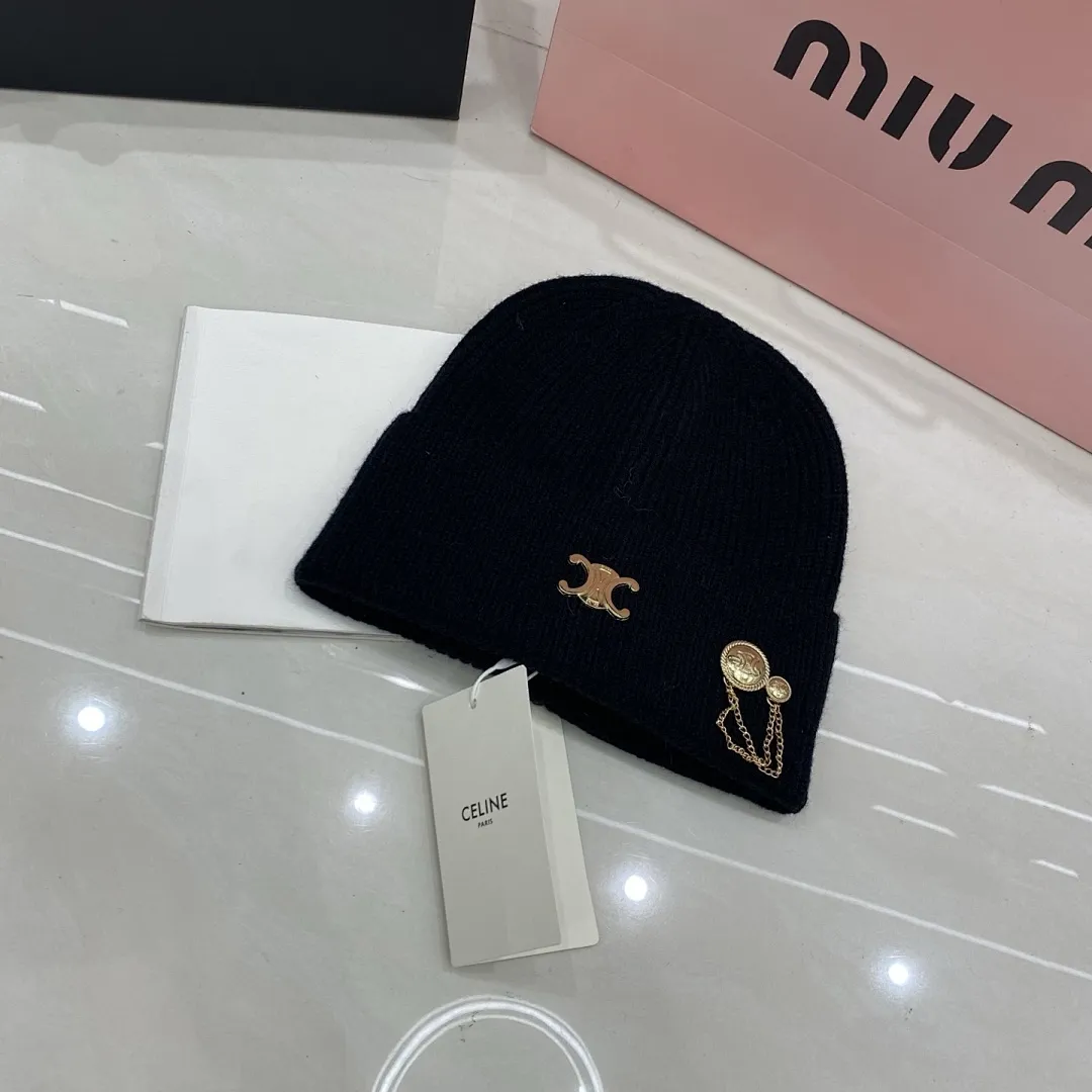 Celine 羊绒针织帽