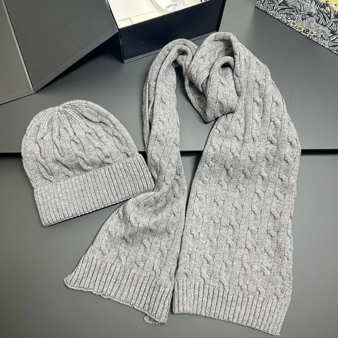 净版 日系麻花纹帽子+围巾套装❤️