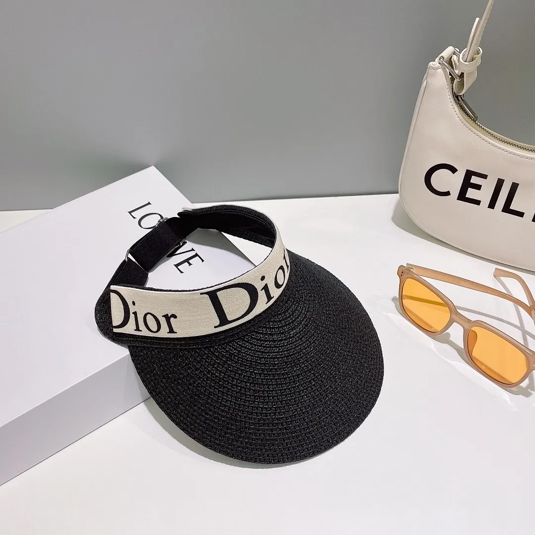 迪奥Dio*高密字母织带空顶帽