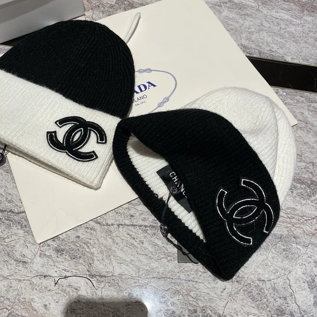 CHANEL 羊绒针织帽