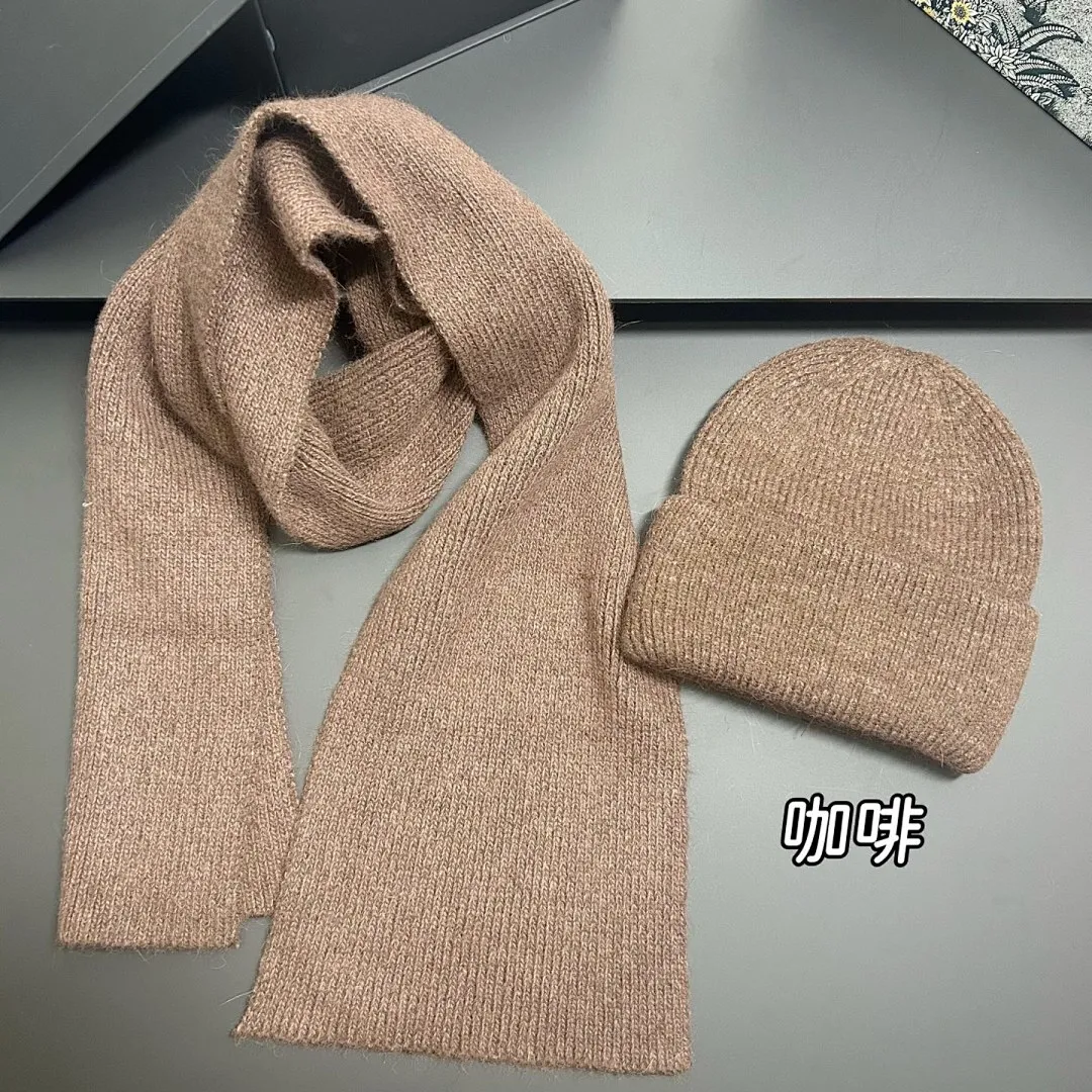 净版 爆单兔毛 毛线帽+围巾套装❤️