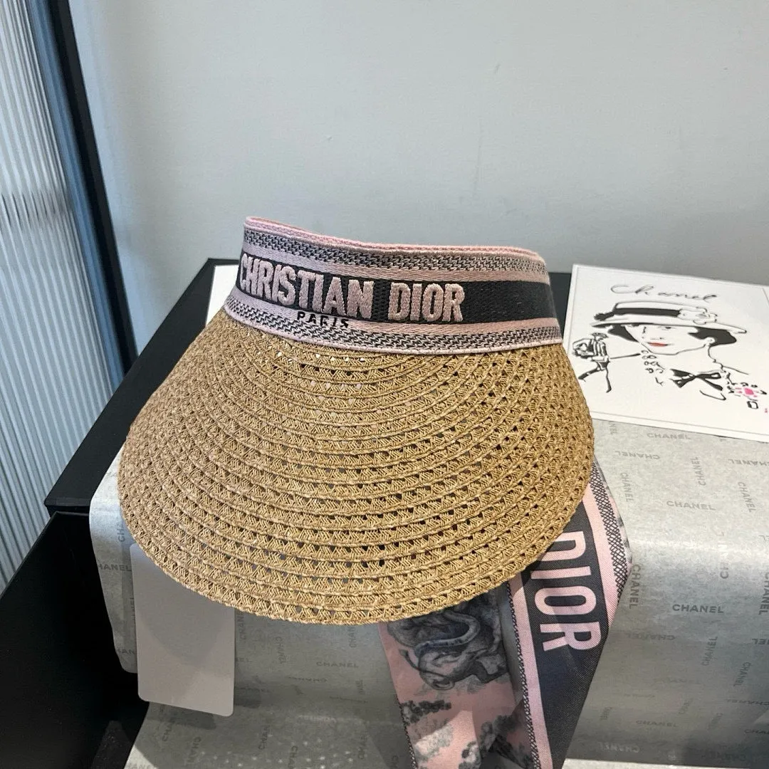 高颜值女孩必备DIOR夏日新款丝巾遮阳帽