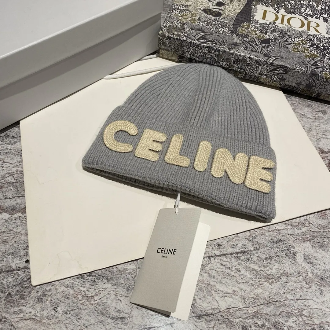 CELINE 羊绒针织帽