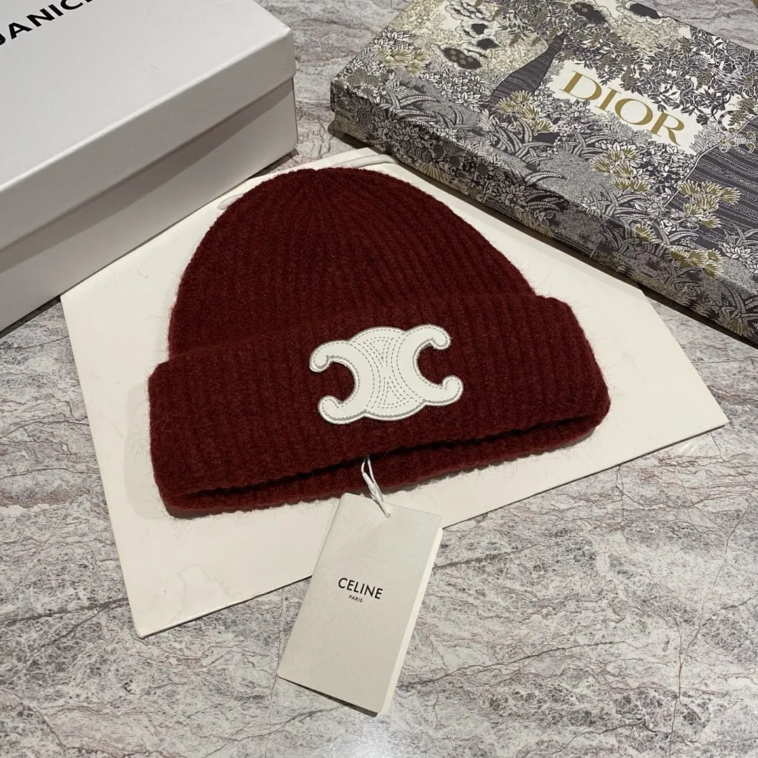 Celine 羊毛针织帽