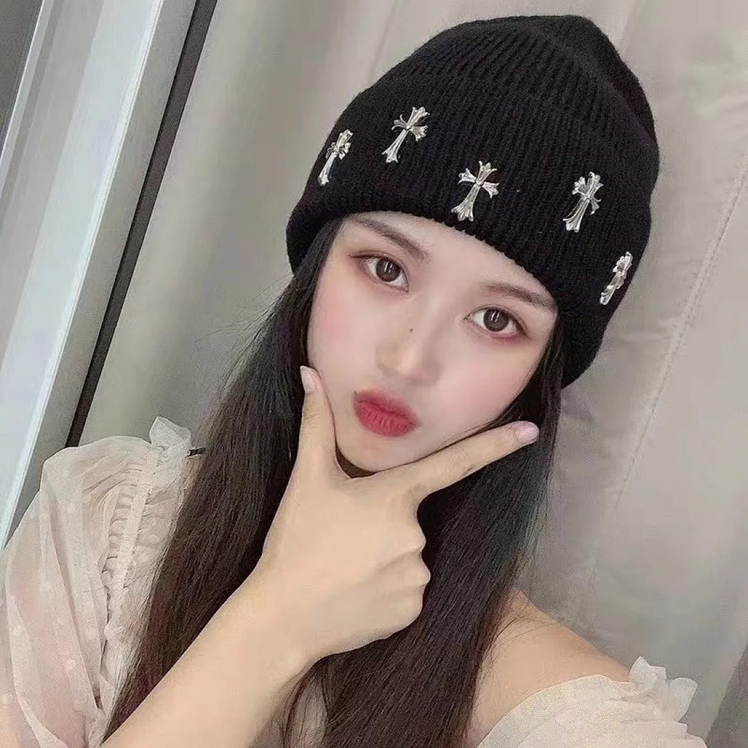 克罗心 羊绒针织帽