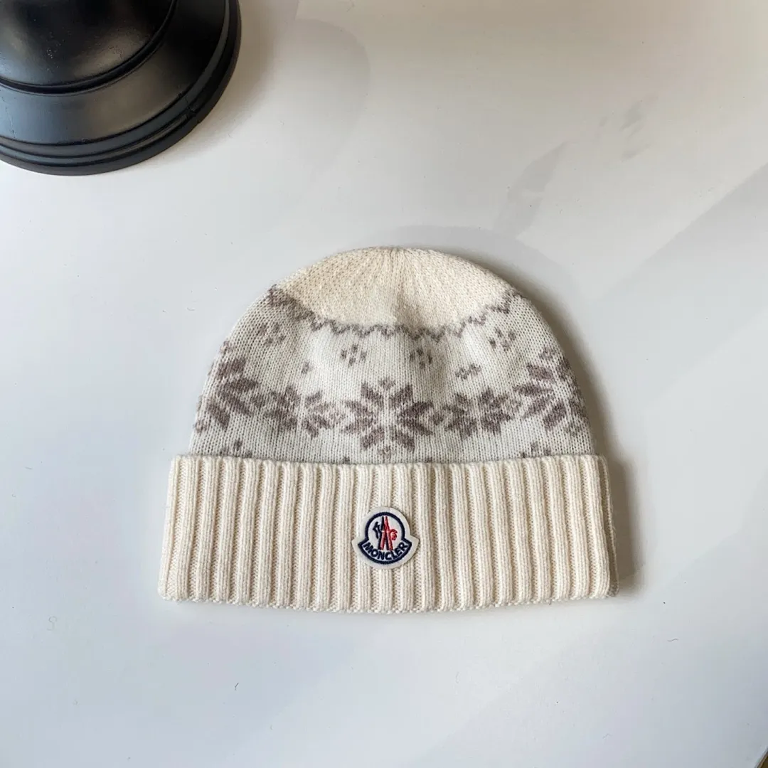 上新ꫛꫀꪝ ❥—— 🆕蒙口100%羊毛针织帽 🖤雪花纹路保暖百搭时尚款 🪄头围55～58cm 💫米色 咖啡色 灰色 黑色