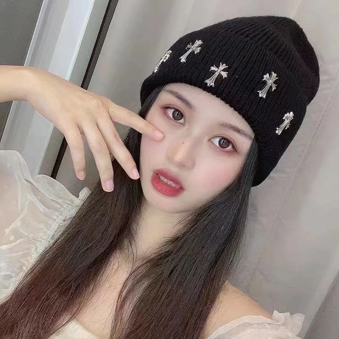 克罗心 羊绒针织帽