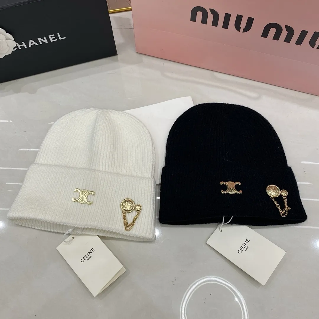 Celine 羊绒针织帽