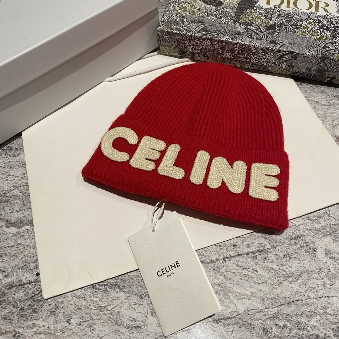 CELINE 羊绒针织帽