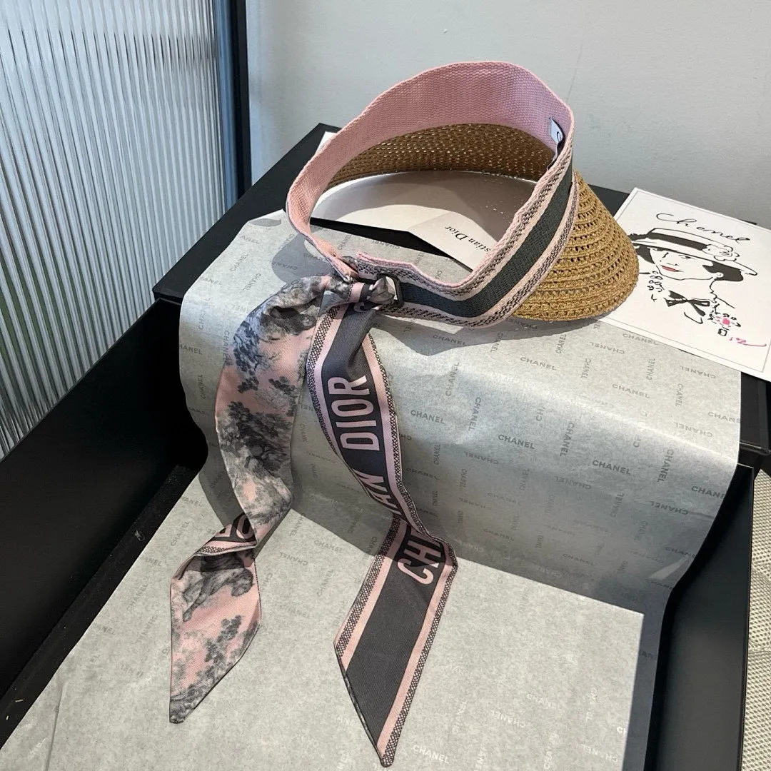高颜值女孩必备DIOR夏日新款丝巾遮阳帽
