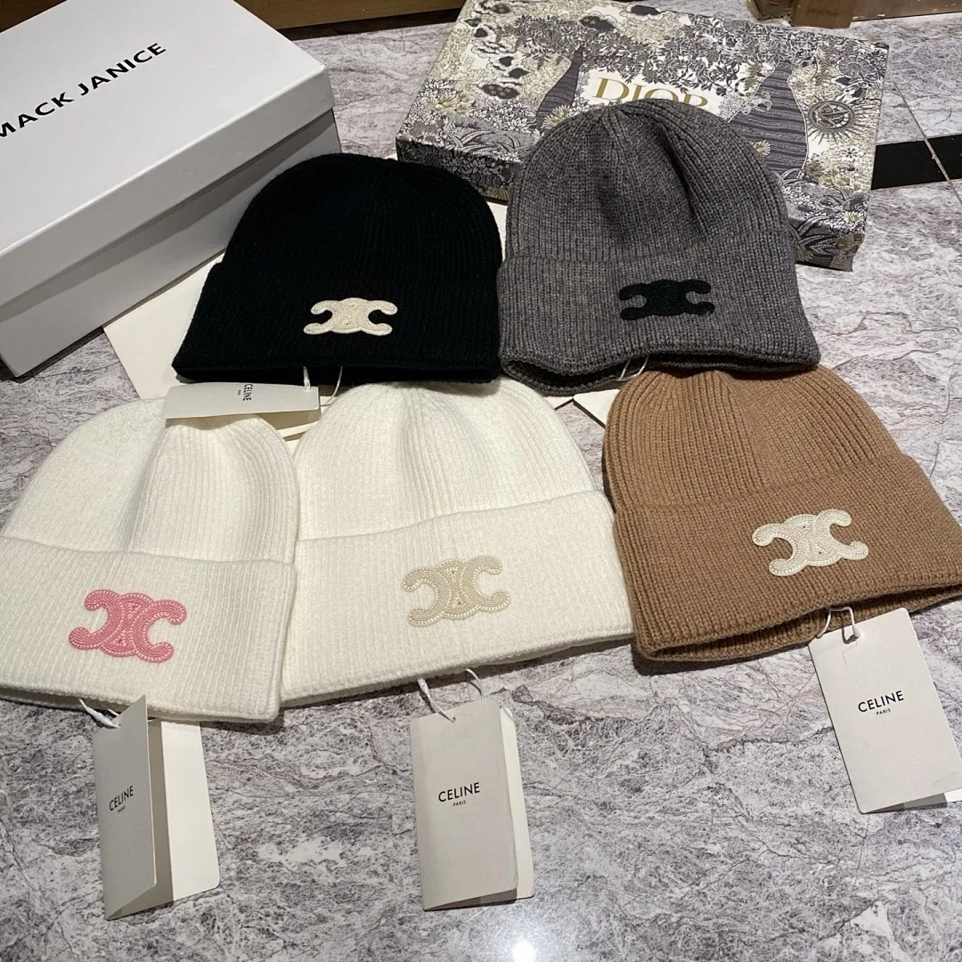 CELINE 羊绒针织帽
