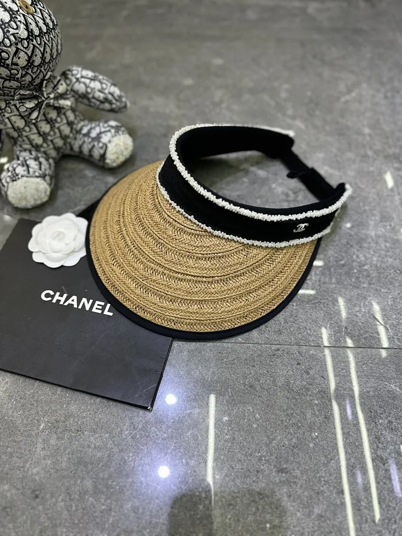 香奈儿爆款空顶帽👒👒超大檐黑胶防晒设计.🔥🔥🔥