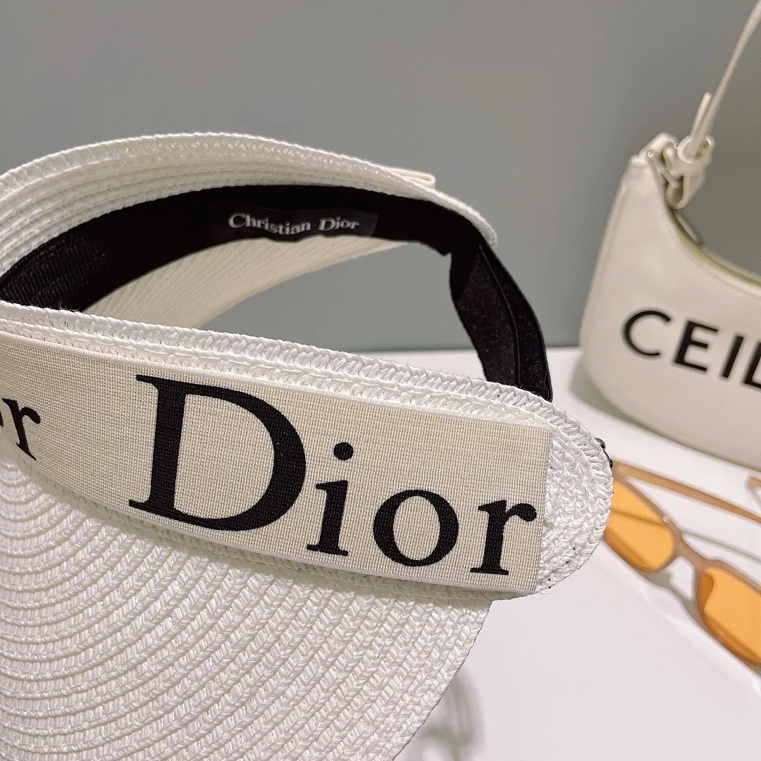 迪奥Dio*高密字母织带空顶帽