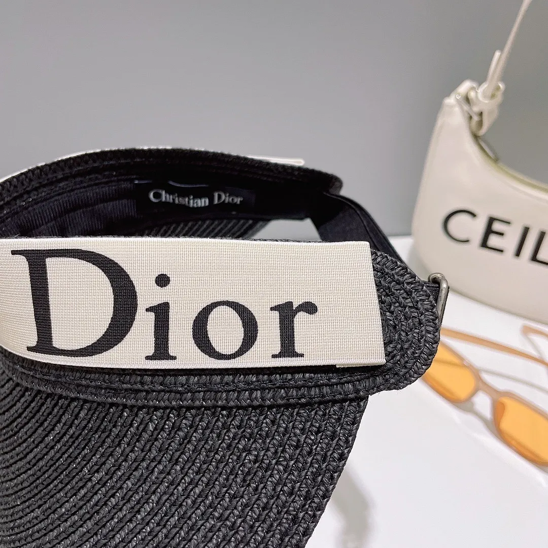 迪奥Dio*高密字母织带空顶帽