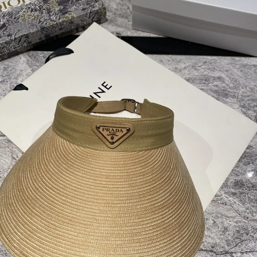 普拉达新款大檐空顶帽
