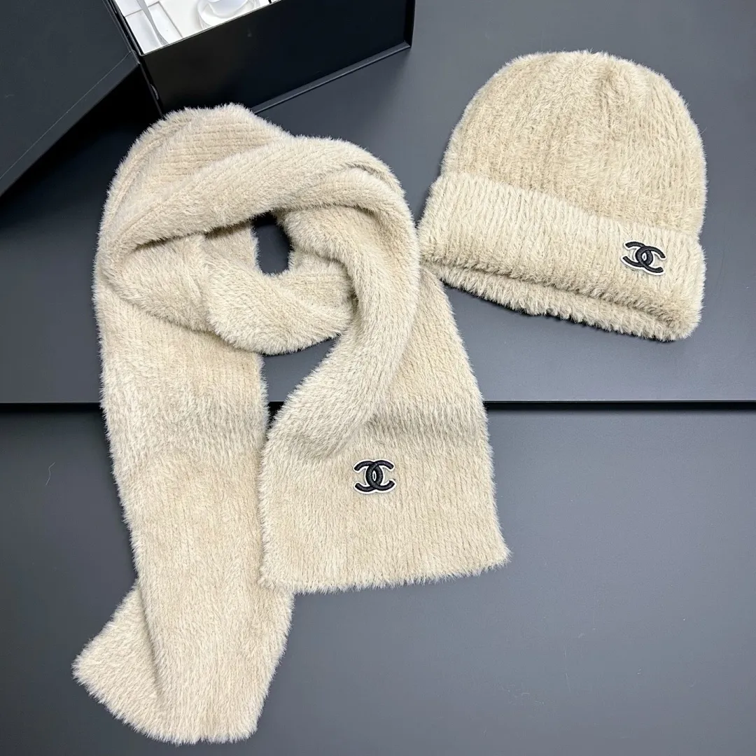 香香风 貂绒围巾+帽子套装