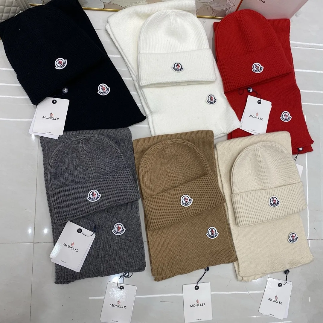 Moncler 羊绒针织帽+围巾🧣