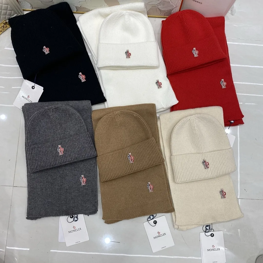 Moncler 羊绒针织帽+围巾🧣