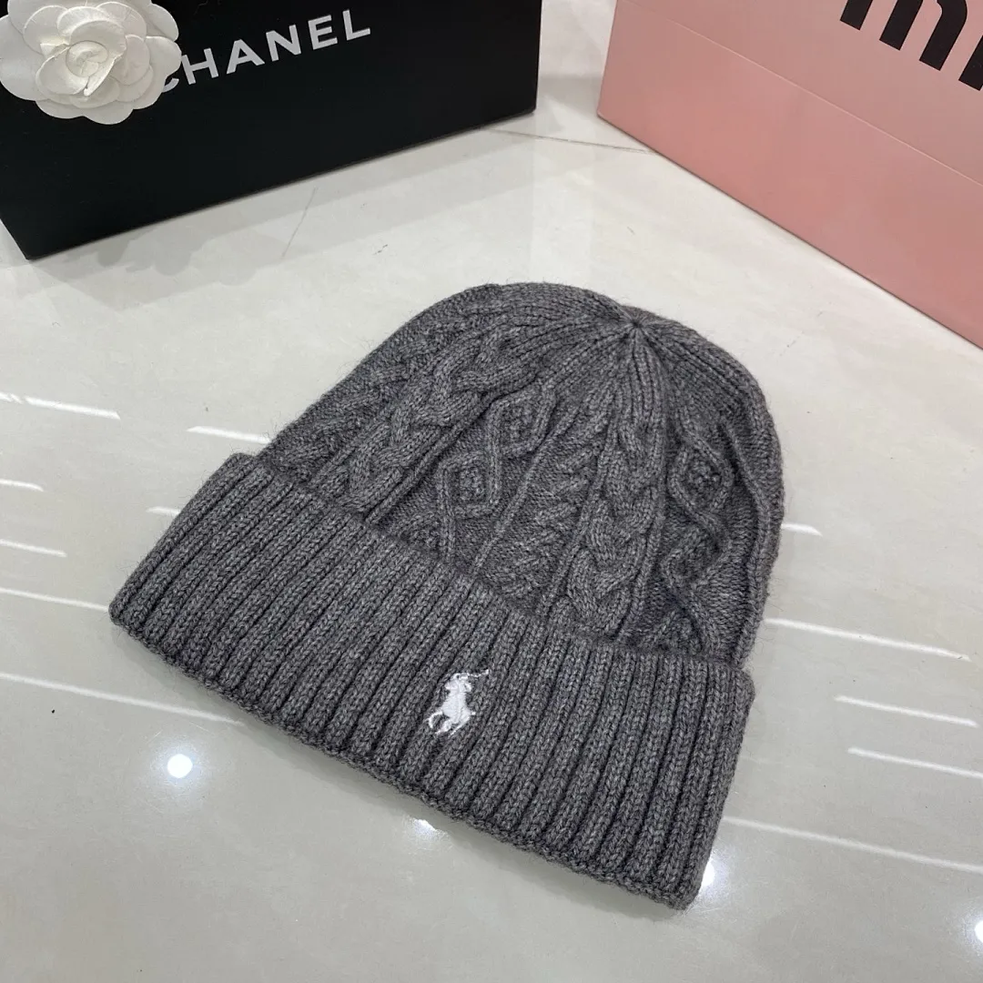 Polo骑马标 羊绒针织帽