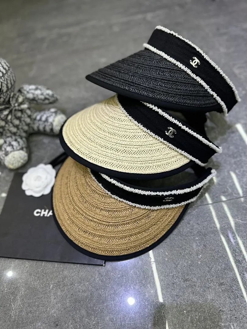 香奈儿爆款空顶帽👒👒超大檐黑胶防晒设计.🔥🔥🔥