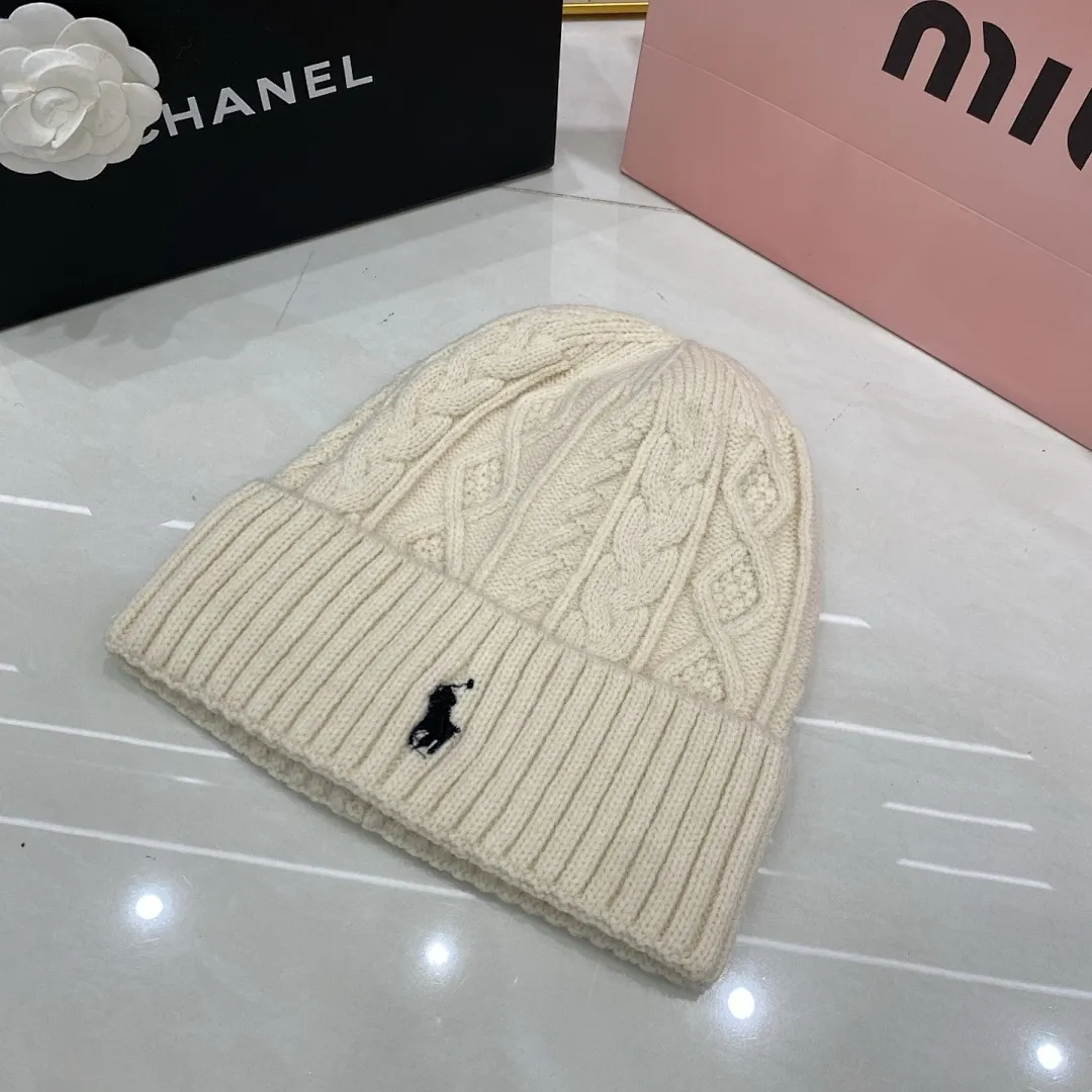 Polo骑马标 羊绒针织帽