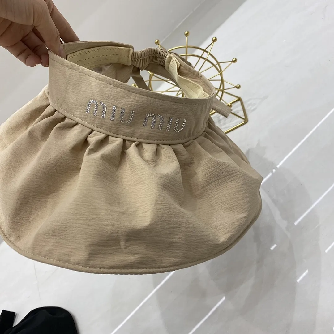 缪缪 防晒大檐空顶帽