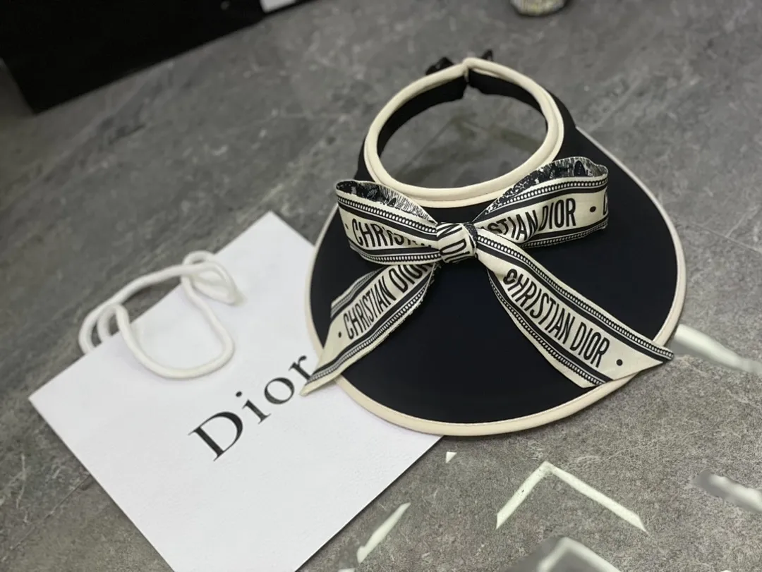 迪奥蝴蝶结🎀丝巾冰丝空顶帽