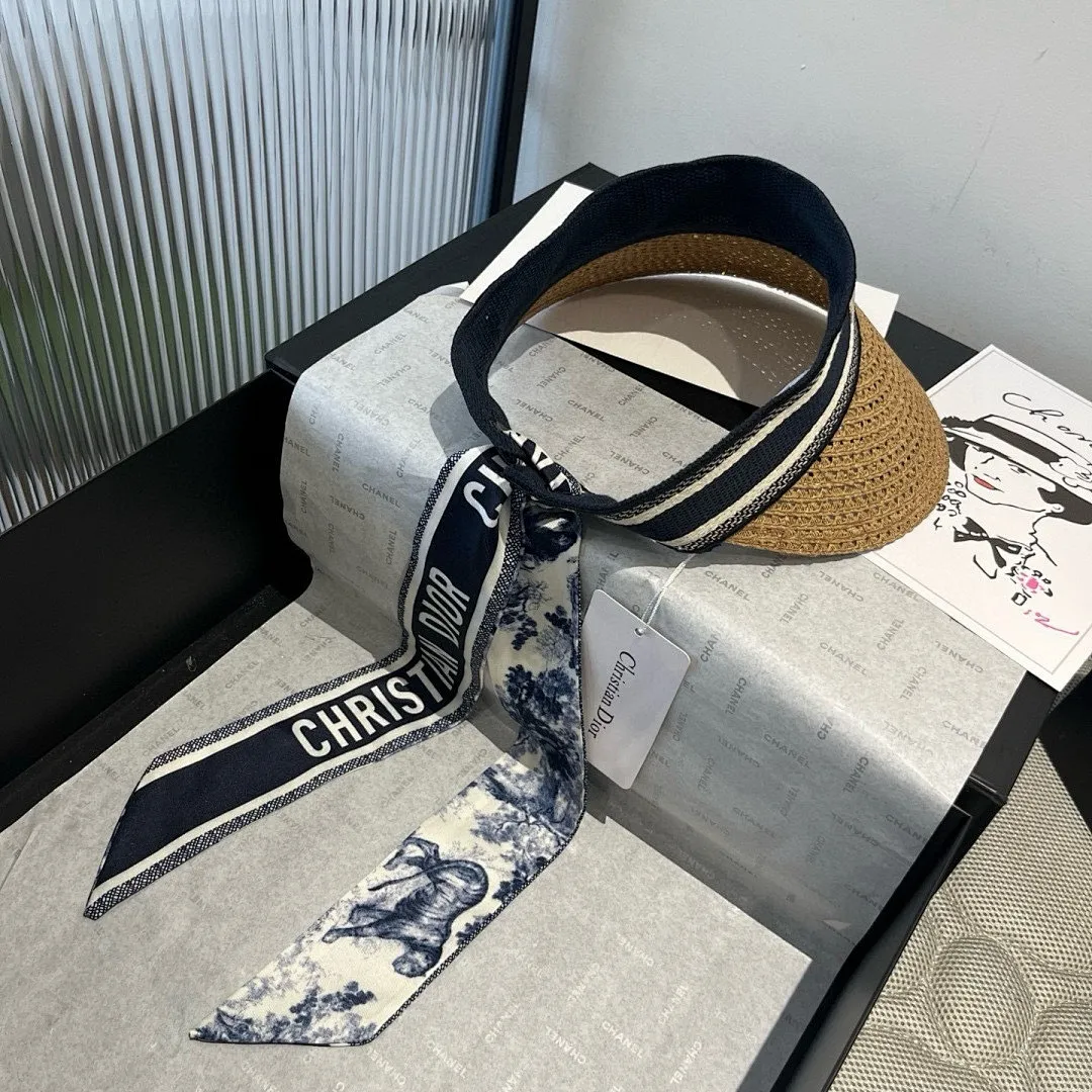 高颜值女孩必备DIOR夏日新款丝巾遮阳帽