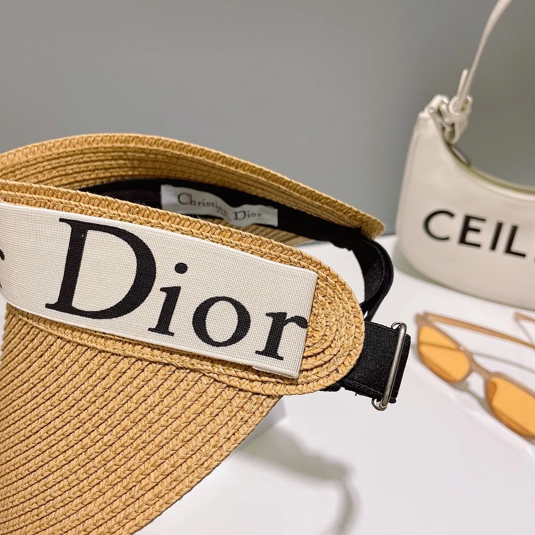 迪奥Dio*高密字母织带空顶帽