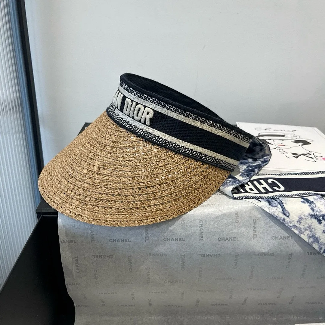 高颜值女孩必备DIOR夏日新款丝巾遮阳帽