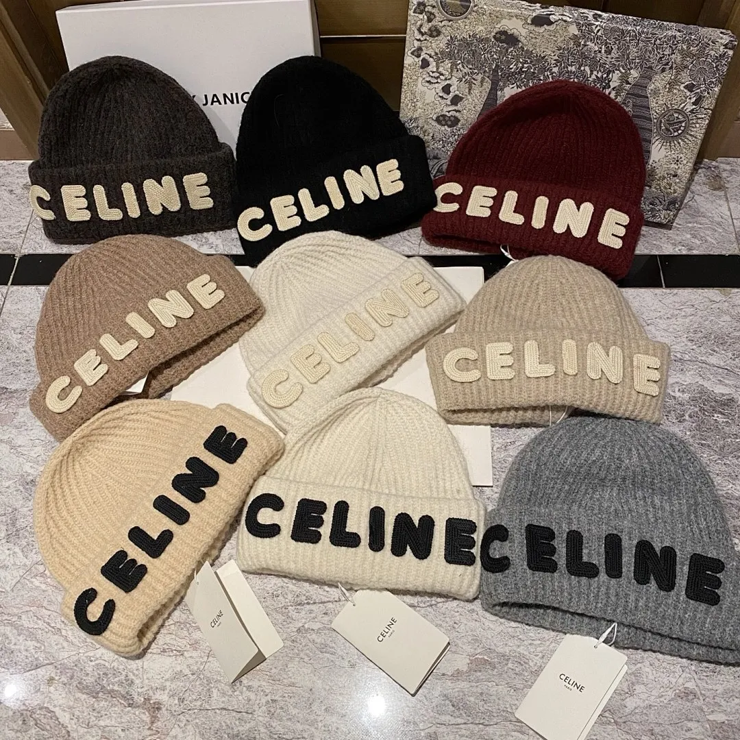 Celine 羊毛针织帽