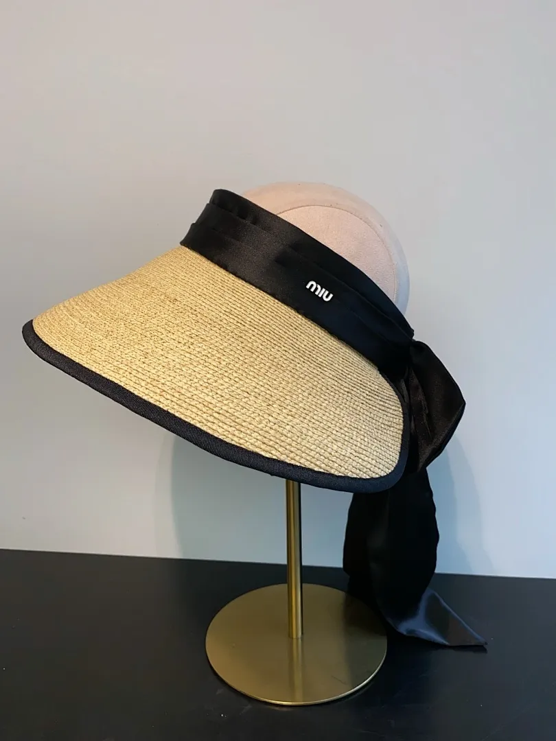 2⃣️5⃣️上新ꫛꫀꪝ ❥—— ✨miu超细拉菲草大蝴蝶结空顶帽 ⚜️ 直播客人订单百搭时尚款！ 💫图片色