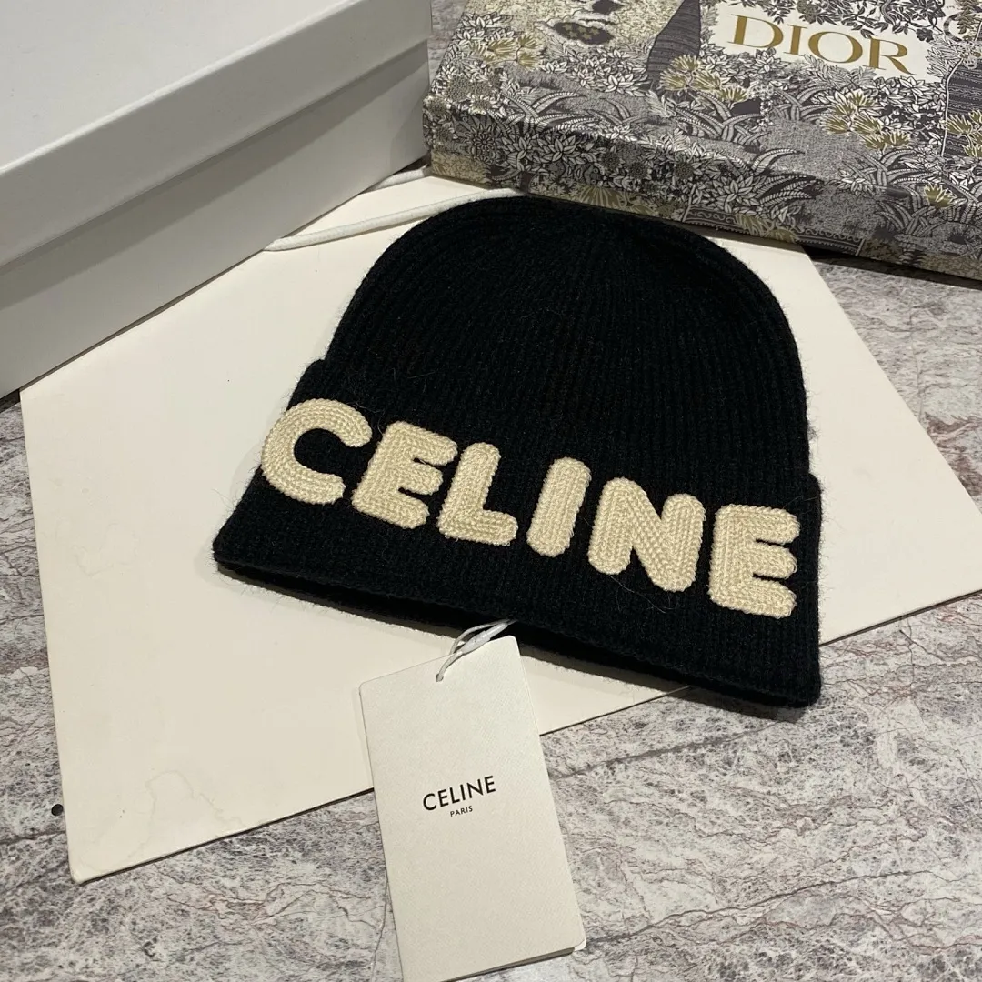 CELINE 羊绒针织帽