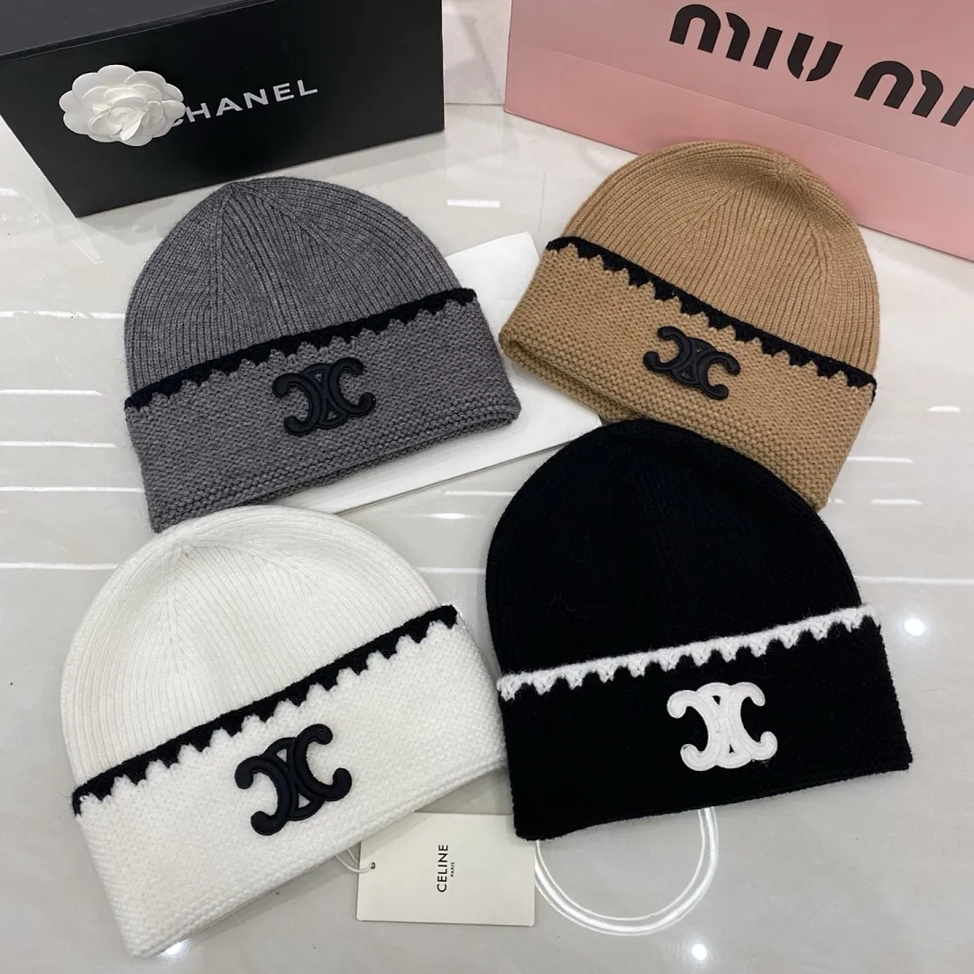 Celine 羊绒针织帽