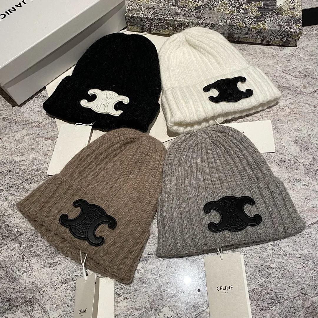 CELINE 兔毛针织帽