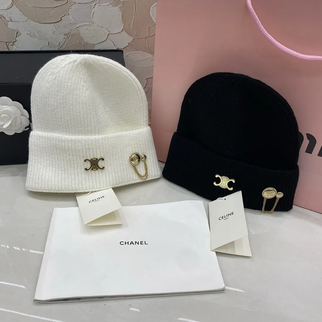 Celine 羊绒针织帽